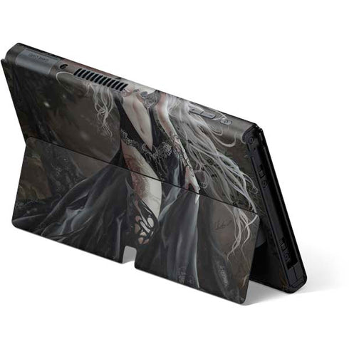 Gothic Princess with Silver Dragon by Nene Thomas Nintendo Switch OLED (2021) Skin